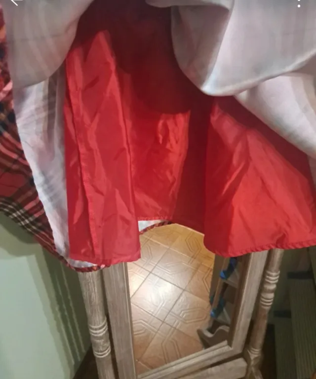 Vestito bambina rosso tartan