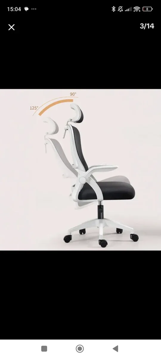 Silla de escritorio negra y blanca