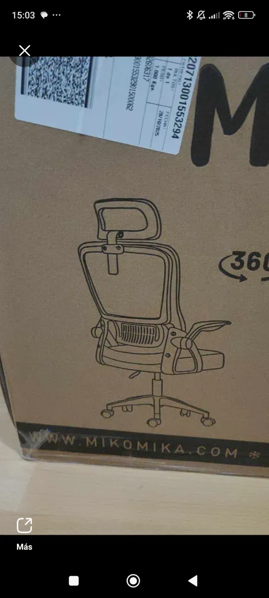 Silla de escritorio negra y blanca