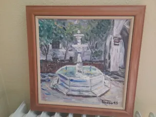 Cuadro pintado fuente Toledo 95