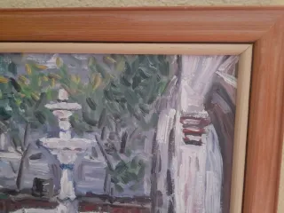 Cuadro pintado fuente Toledo 95