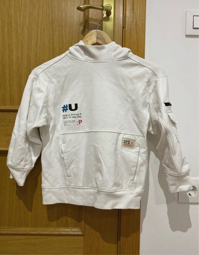 Sudadera Zara Niño Blanca