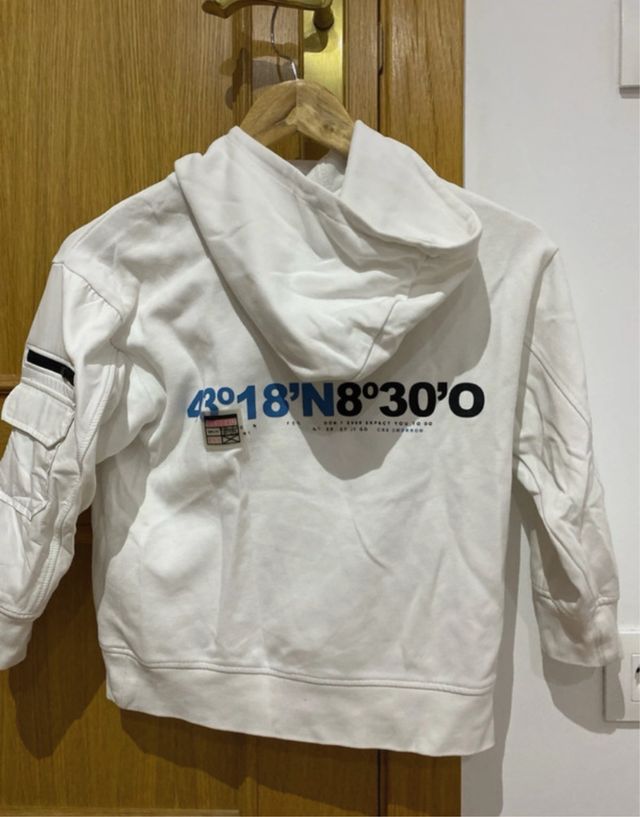 Sudadera Zara Niño Blanca