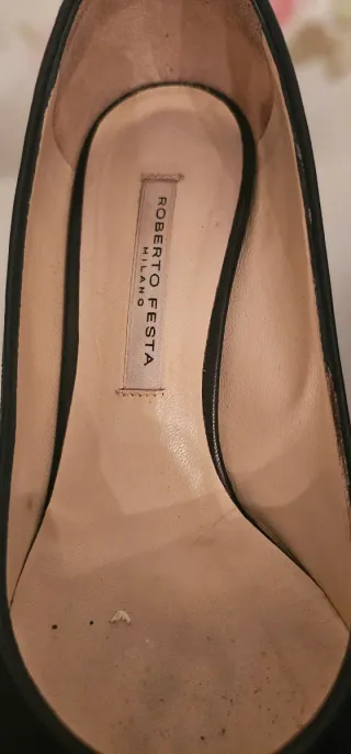 Zapatos de lujo Jorge Festa negros y plateados