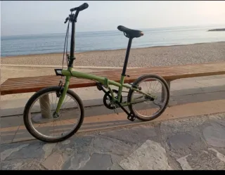 Bicicleta plegable verde
