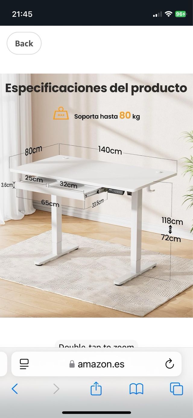 Escritorio Elevable ErGear, Lampará, y Soporte