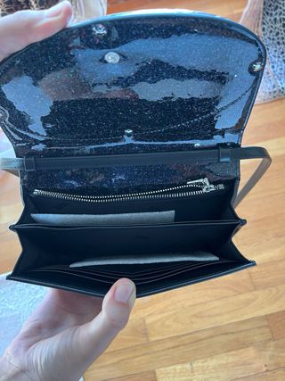 Portafoglio Diesel con tracolla nero