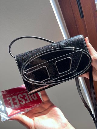 Portafoglio Diesel con tracolla nero