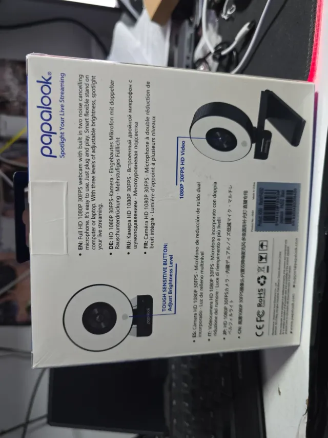 Webcam Papalook con Aro de Luz