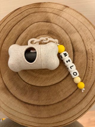 Porta borse per cani personalizzato a forma di osso