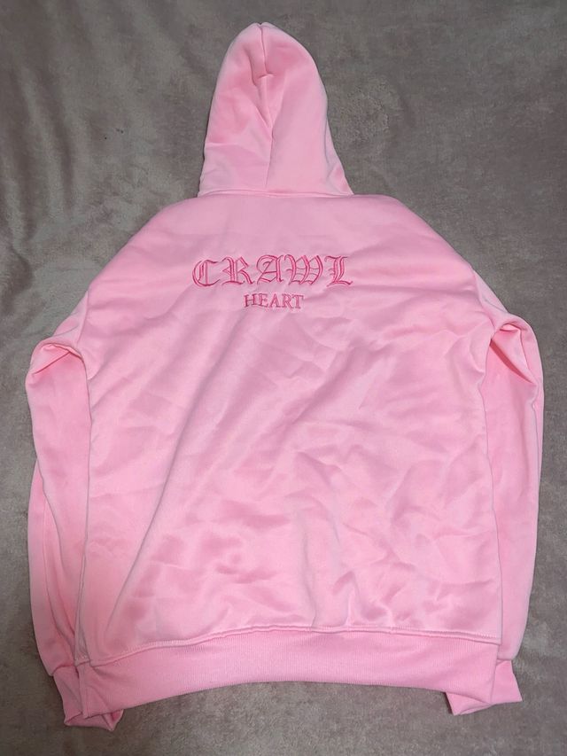Sudadera rosa con capucha