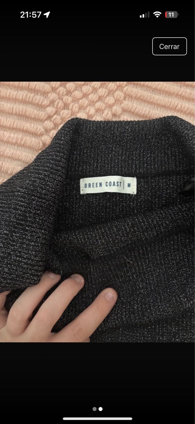 Vestido brillos Green Coast