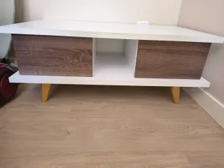 Mesa centro elevable y cajones