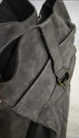 Botines piel vintage grises