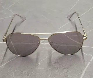 Occhiali da sole donna aviator oro grigio