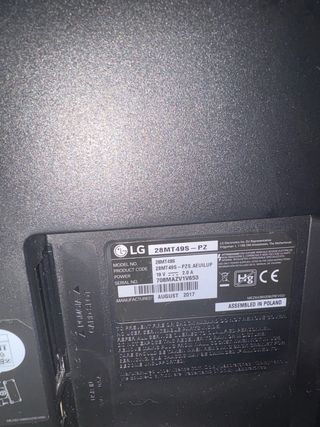 Televisión LG 28 Negra