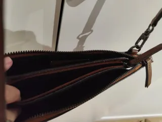Bolso Zara troquelado marrón
