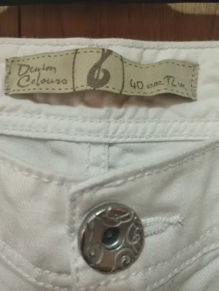Pantalón blanco Denim Colours Talla 40