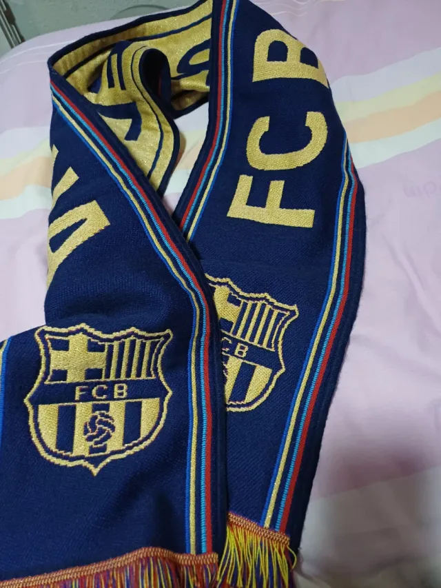 Bufanda FC Barcelona Oficial Azulgrana Dorada
