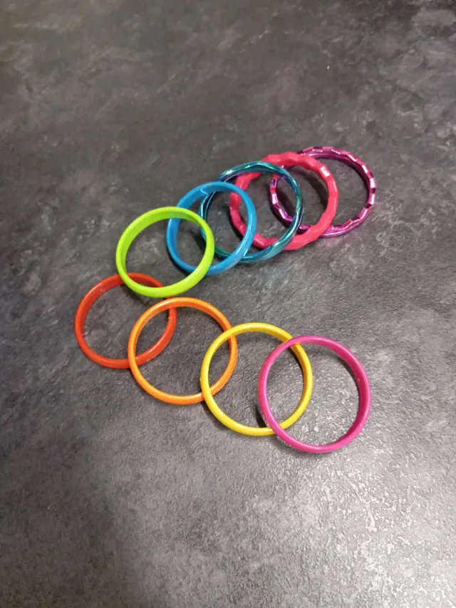 Lote 9 Pulseras Colores Vivos