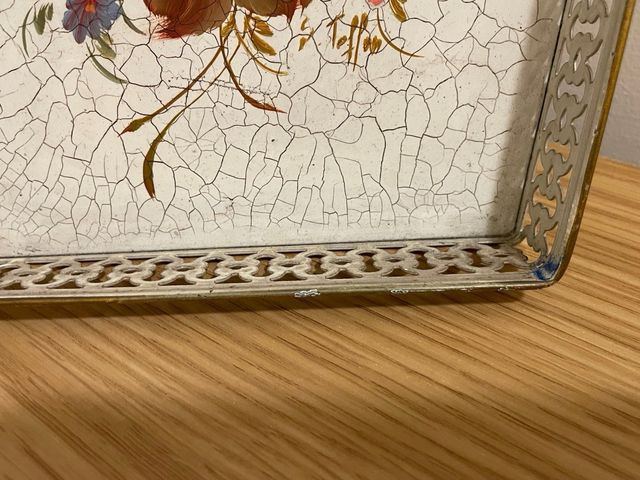 Portachiavi metallo decorato floreale