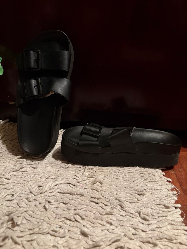 Sandalias negras plataforma H&M