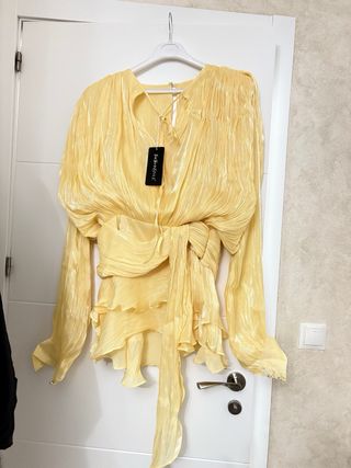 Vestido amarillo corto talla S