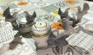 3 Joyeros Cerámica Pájaros Decoración