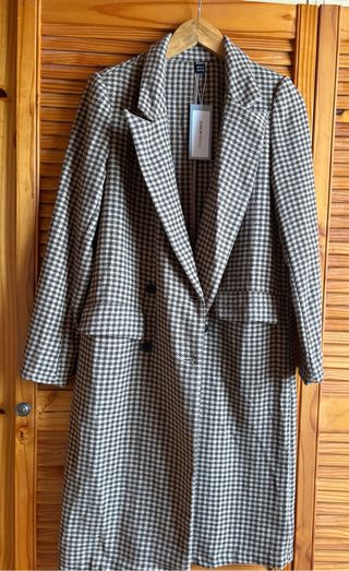 Abrigo paño pata gallo nuevo