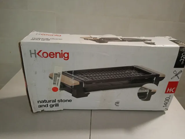 Plancha eléctrica con madera