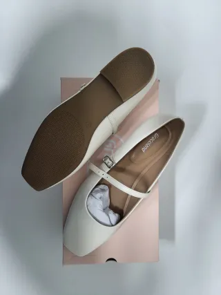 Bailarinas Graceland tipo Merceditas Beige/Blanco