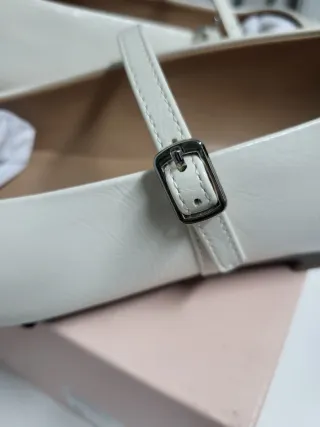 Bailarinas Graceland tipo Merceditas Beige/Blanco