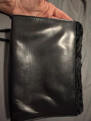 Bolso Prada de Piel y Pelo Negro