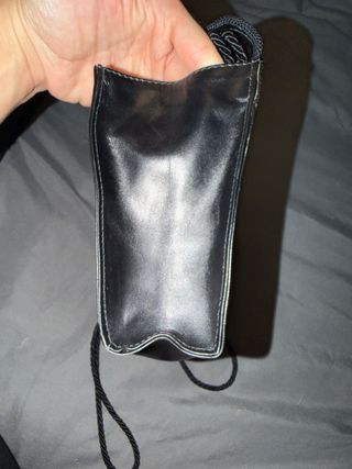 Bolso Prada de Piel y Pelo Negro