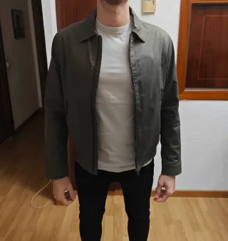 Chaqueta Harrington Verde MANGO