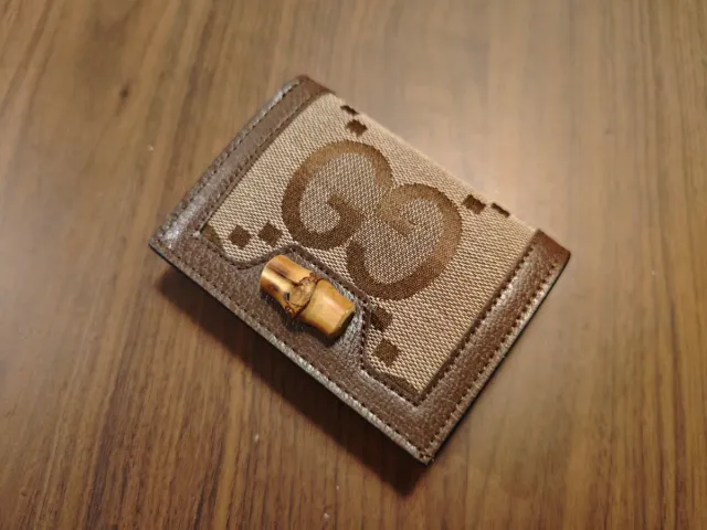 GUCCI - Cartera Pequeña de Lona/Piel - Vintage