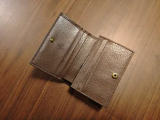 GUCCI - Cartera Pequeña de Lona/Piel - Vintage