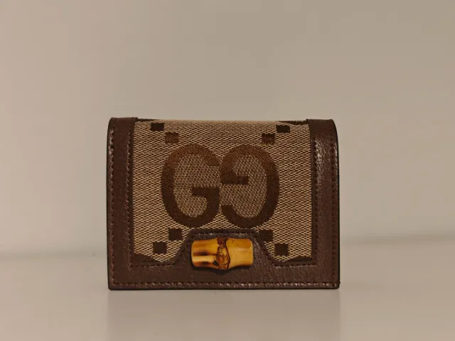 GUCCI - Cartera Pequeña de Lona/Piel - Vintage