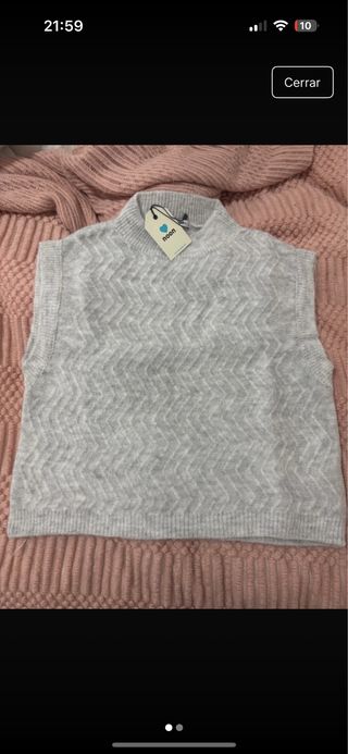 Chaleco gris Noon cuello alto