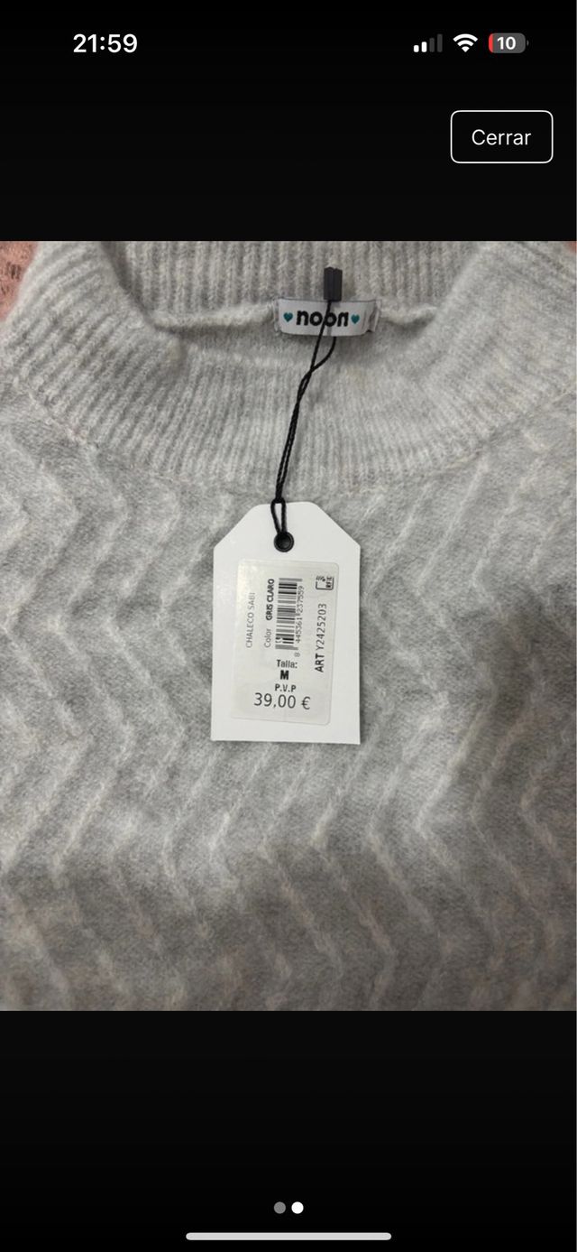 Chaleco gris Noon cuello alto