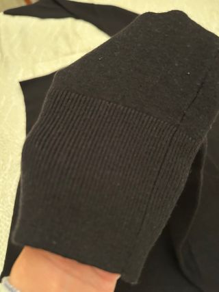 Jersey Tintoretto negro lazo lentejuelas