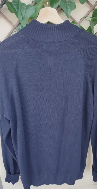 Jersey chico azul con cremallera