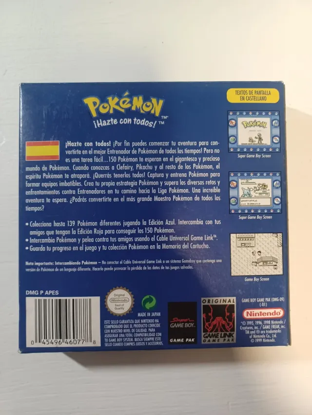 Pokemon Edición Azul Game Boy Completo todo origin