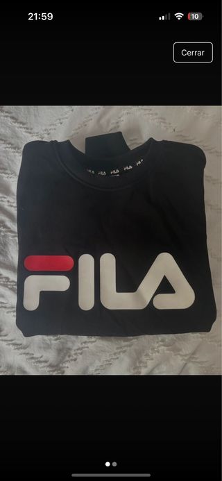 Sudadera Fila Negra y Roja