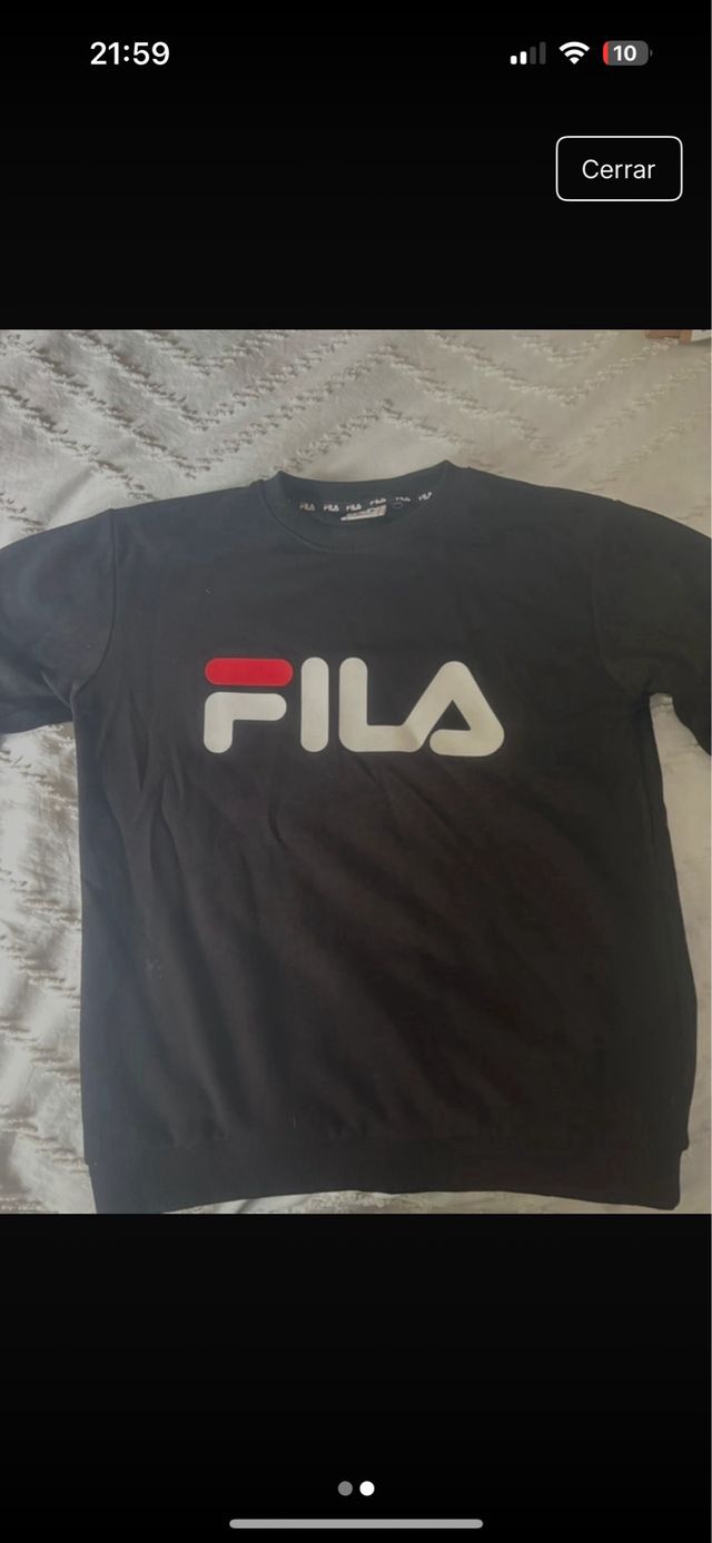 Sudadera Fila Negra y Roja