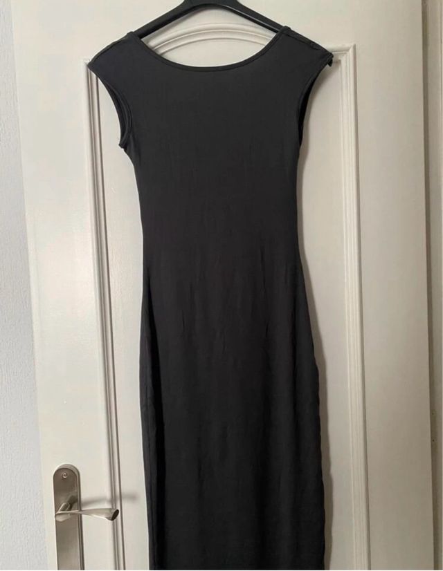 Vestido largo espalda descubierta negro