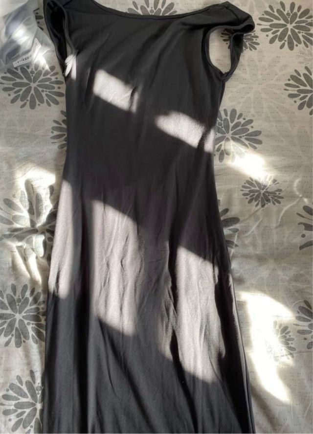 Vestido largo espalda descubierta negro