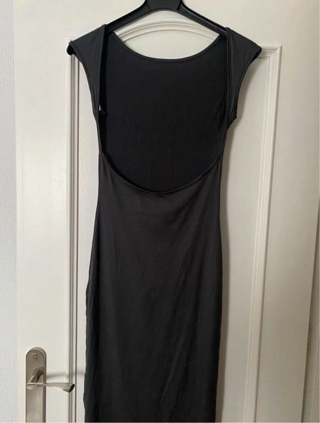 Vestido largo espalda descubierta negro