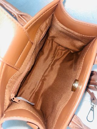 Borsa donna a quadri marrone