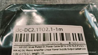 Cable HiFi alimentación conectores de barril 2,1mm